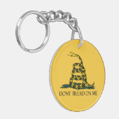 Dont Tread on Me Gadsden Flag Historische Militair Sleutelhanger (Voorkant Links)