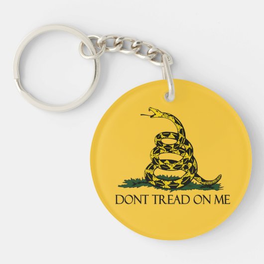 Dont Tread on Me Gadsden Flag Historische Militair Sleutelhanger (Voorkant)