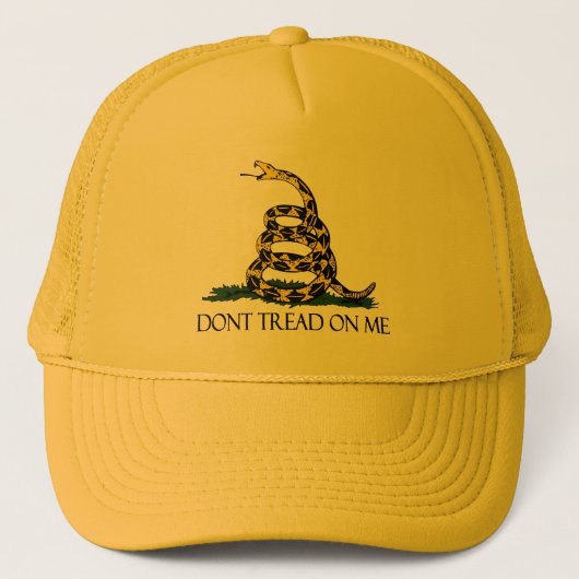 Dont Tread on Me Gadsden Flag Historische Militair Trucker Pet (Voorkant)