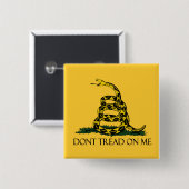 Dont Tread on Me Gadsden Flag Historische Militair Vierkante Button 5,1 Cm (Voorkant /achterkant)
