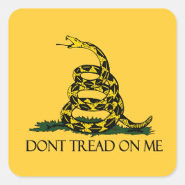 Dont Tread on Me Gadsden Flag Historische Militair Vierkante Sticker
