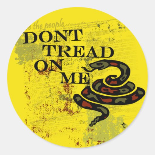 Dont Tread on Me Gadsden Flag/Symbool Ronde Sticker (Voorkant)