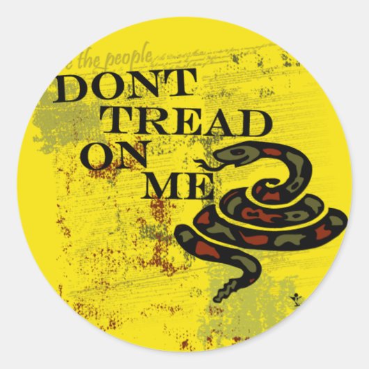 Dont Tread on Me Gadsden Flag/Symbool Ronde Sticker (Voorkant)