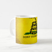 Dont Tread on Me Gadsden Flag - Verstoord Koffiemok (Voorkant links)