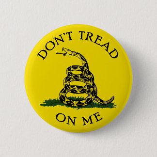 Dont Tread On Me - geel, slang Ronde Button 5,7 Cm