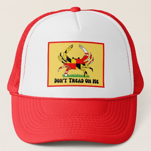 Don't Tread On Me - MD Vlag Krab - Trucker Hat Pet (Voorkant)