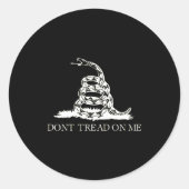Dont Tread On Me Ronde Sticker (Voorkant)