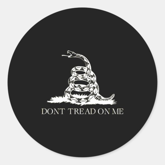 Dont Tread On Me  Ronde Sticker (Voorkant)