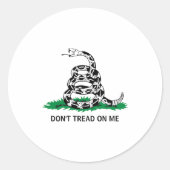 Dont Tread On Me  Ronde Sticker (Voorkant)