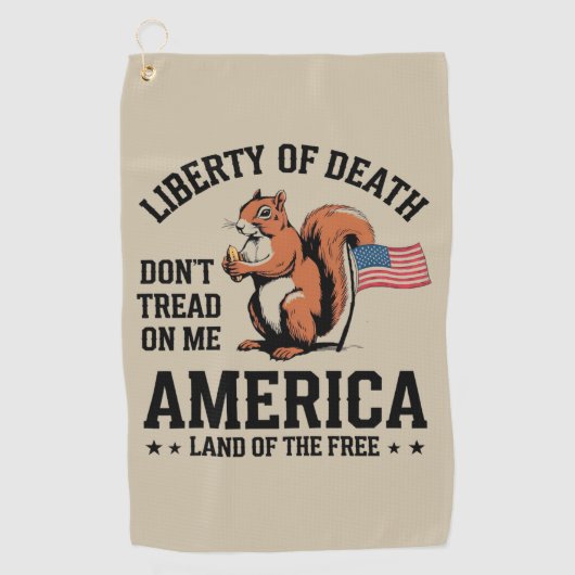 Don't Tread On Me Squirrel Liberty Justice beroemd Golfhanddoek (Voorkant)