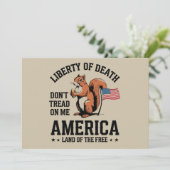 Don't Tread On Me Squirrel Liberty Justice beroemd Kaart (Staand voorkant)