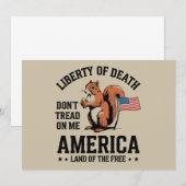 Don't Tread On Me Squirrel Liberty Justice beroemd Kaart (Voorkant / Achterkant)