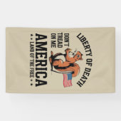 Don't Tread On Me Squirrel Liberty Justice beroemd Spandoek (Horizontaal)