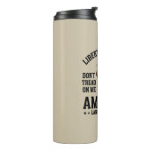 Don't Tread On Me Squirrel Liberty Justice beroemd Thermosbeker (Gedraaid links)