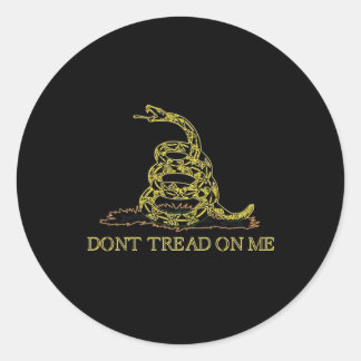 Dont Tread On Me Sticker Rond Zwart