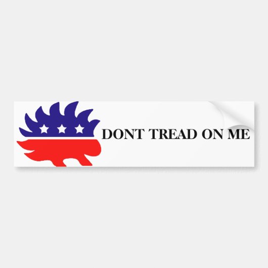 DONT TREAD OP ME Liberty Porcupine Bumpersticker (Voorkant)