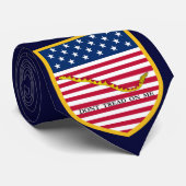 Dont Tread op me Navy Jack Gadsden American Flag Stropdas (Opgerold)