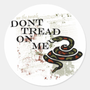 Dont Tread op me Ronde Sticker