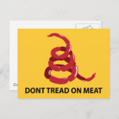 Dont Tread op vlees Briefkaart (Voorkant / Achterkant)