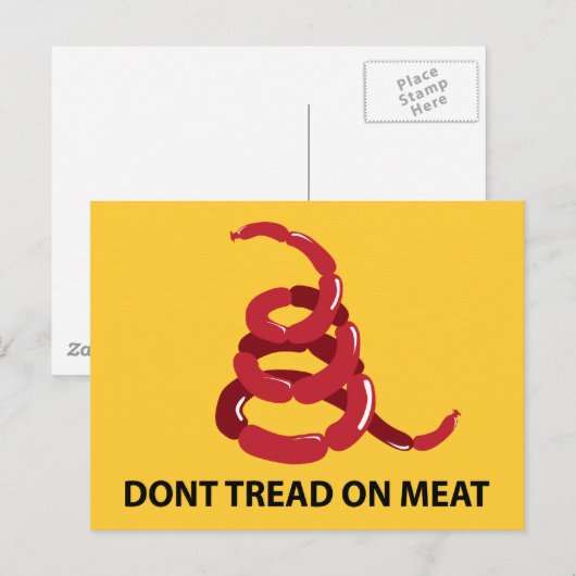 Dont Tread op vlees Briefkaart (Voorkant / Achterkant)