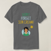 Dont Vergeet Sun Cream UV Awareness UV Safety 6 T-shirt (Design voorkant)