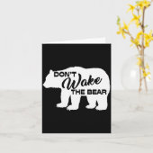 Don't Wake The Bear Funny Bear Silhouette Graphic Kaart (Gele Bloem)