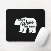 Don't Wake The Bear Funny Bear Silhouette Graphic  Muismat (Met muis)
