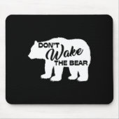 Don't Wake The Bear Funny Bear Silhouette Graphic  Muismat (Voorkant)