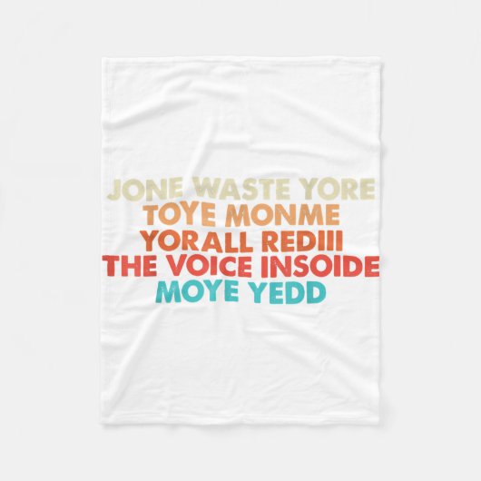 Don't Waste Your Time On Me I Miss You Lyric Fleece Deken (Voorkant)