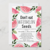 Don't Wat Watermelon Seeds Baby shower per Mail Kaart (Voorkant)