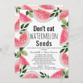 Don't Wat Watermelon Seeds Baby shower per Mail Kaart (Voorkant / Achterkant)