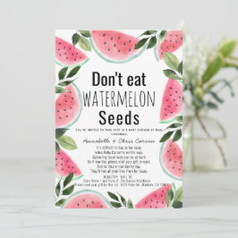 Don't Wat Watermelon Seeds Baby shower per Mail Kaart