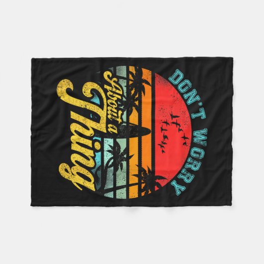 Don't Worry About A Thing Jamaican Rasta Reggae Fu Fleece Deken (Voorkant (Horizontaal))