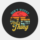 Don't Worry About A Thing Jamaican Rasta Reggae Fu Ronde Sticker (Voorkant)