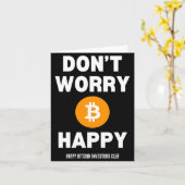 Dont Worry B Itcoin Happy Kaart (Gele Bloem)