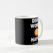 Dont Worry B Itcoin Happy Koffiemok (Voorkant rechts)