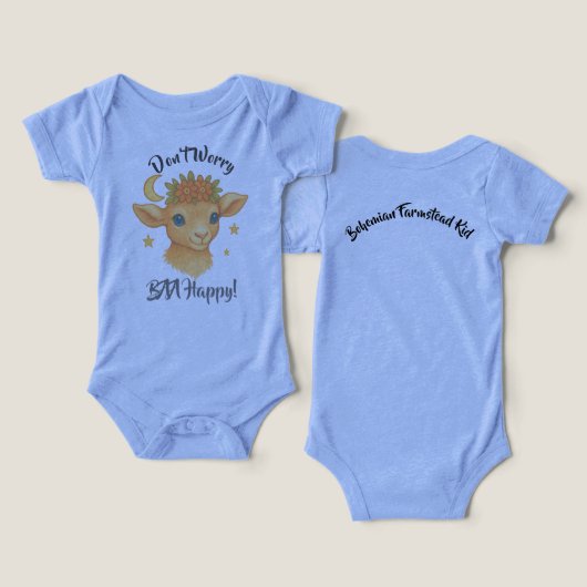 Don't Worry BAA Happy Baby and Childrens' (Ontwerp Voorkant & Achterkant)