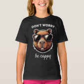 Dont Worry Be Cappy Schattige Capybara Gift T-shirt (Voorkant)