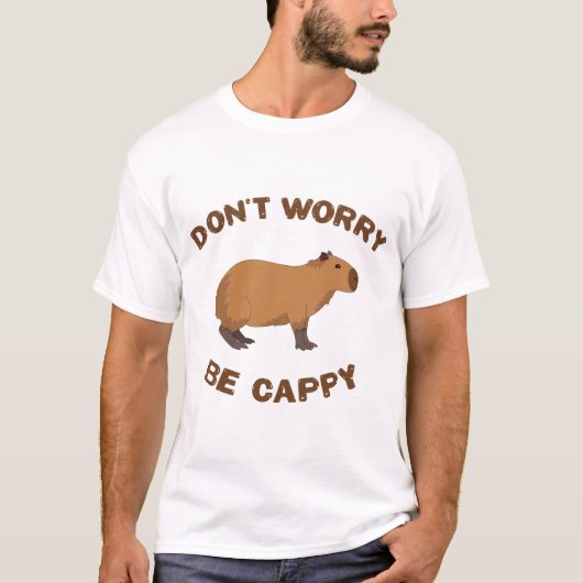 Don't worry, be cappy t-shirt (Voorkant)