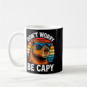 Dont Worry Be Capy Capybara  Koffiemok (Links)