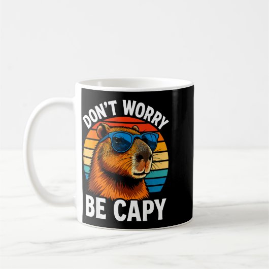 Dont Worry Be Capy Capybara  Koffiemok (Links)