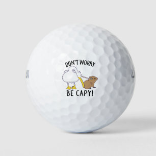 Don't Worry, Be Capy. Capybara Orange Unbothered Golfballen