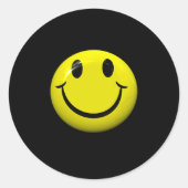 Dont Worry Be Happy Face Ronde Sticker (Voorkant)