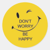 Don't Worry Be Happy Sticker | Motivational Quote (Voorkant)