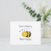 DONT WORRY BEE HAPPY BRIEFKAART (Staand voorkant)