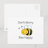 DONT WORRY BEE HAPPY BRIEFKAART (Voorkant / Achterkant)
