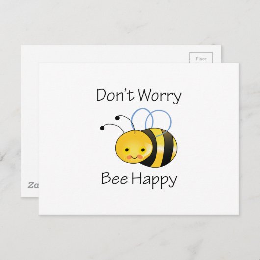 DONT WORRY BEE HAPPY BRIEFKAART (Voorkant / Achterkant)