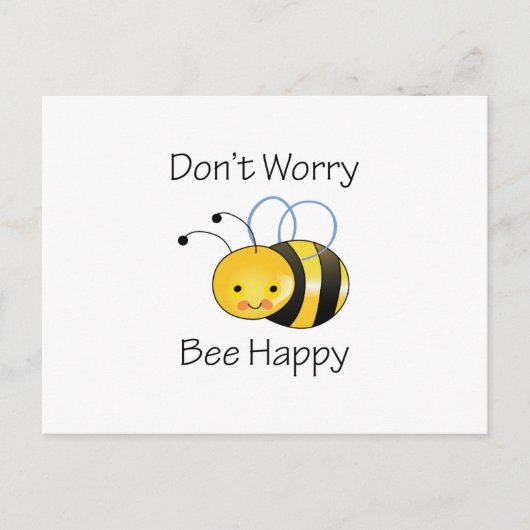 DONT WORRY BEE HAPPY BRIEFKAART (Voorkant)