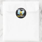 Don't Worry (Bee) Happy Ronde Sticker (Tas)