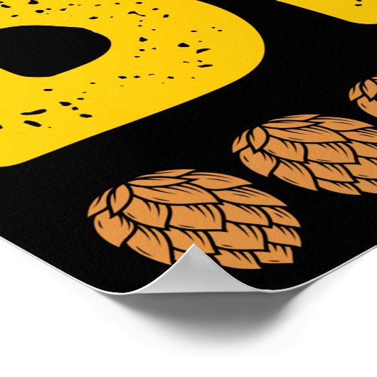 Don't Worry Beer Happy Funny Drinker Design Poster (Hoek)